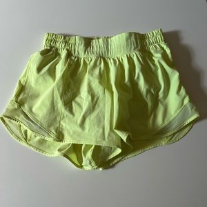 Lululemon Yellow Hotty Hot shorts Size 4